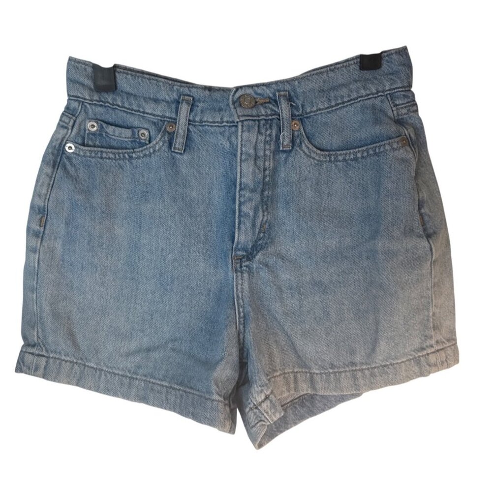 Vintage Banana Republic 25/0 Denim Shorts High Waist Light Wash Rolled Hem
